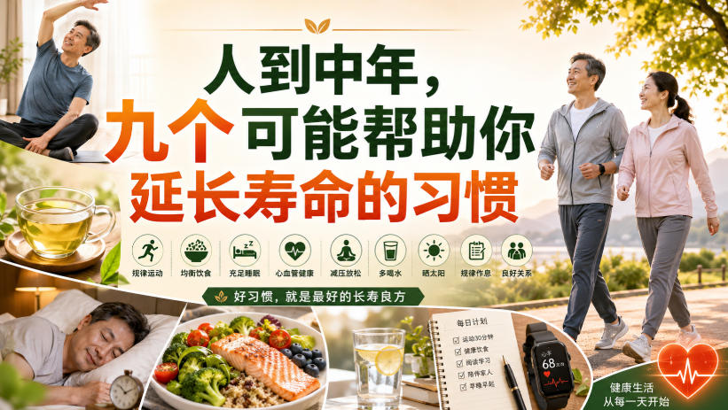 付费文章:人到中年,九个可能帮助你延长寿命的习惯-副业网创