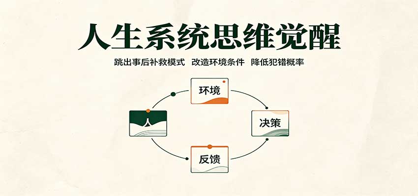 人生系统思维觉醒：跳出事后补救模式，改造环境条件，降低犯错概率-副业网创