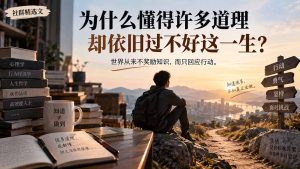 社群精选文:为什么懂得许多道理却依旧过不好这一生?-副业网创
