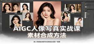 AIGC人像写真实战课：软件平台部署筹备，素材合成方法，多题材写真案例-副业网创