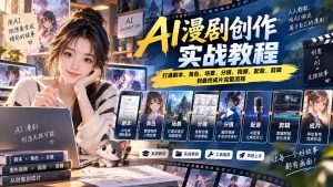2026 AI漫剧创作实战教程:打通剧本、角色、场景、分镜、视频、配音、剪辑到最终成片完整流程-副业网创