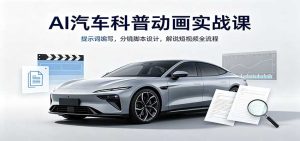 AI汽车科普动画实战课:提示词编写,分镜脚本设计,解说短视频全流程-副业网创