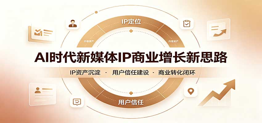 AI时代新媒体IP商业增长新思路:摒弃复杂运营套路,用极简思维打通获客路径-副业网创