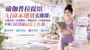 瑜伽普拉提馆AI降本增效实操课:文案生成+私域邀约+销售成交+AI陪练复盘,打造门店智能运营工作流-副业网创