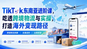 TikTok东南亚进阶课，吃透跨境物流与实操，打造海外变现路径-副业网创