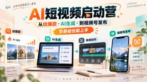 AI短视频启动营，从找爆款·AI生成·到视频号发布，零基础也能上手-副业网创