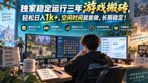 三款AI自动化游戏副业,日入千元,可批量矩阵操作适合新手小白!-副业网创