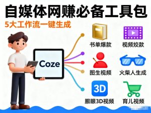 Coze工作流合集，内容一共100份左右，内容丰富，可以提供工作效率-副业网创