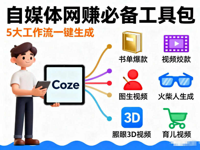 Coze工作流合集，内容一共100份左右，内容丰富，可以提供工作效率-副业网创