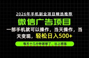 当天做当天见收益，一部手机就能操作，普通人绝对不能错过的副业项目！-副业网创