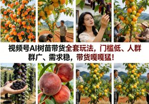 视频号AI树苗带货全套玩法，门槛低、人群广、需求稳，带货嘎嘎猛！(更新0908)-副业网创