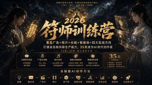 符师训练营-35天成为AI时代创作者，广告+短片+漫剧+智能体四大实战方向，掌握从创意到上线的完整工作流-副业网创