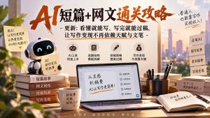 AI短篇+网文通关攻略-更新0921：看懂就能写、写完就能过稿，让写作变现不再依赖天赋与文笔-副业网创