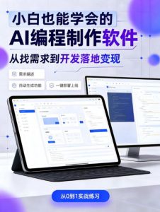 手把手教会你ai编程制作软件到变现全路径,零基础小白轻松上手,从找需求到开发落地变现【揭秘】-副业网创