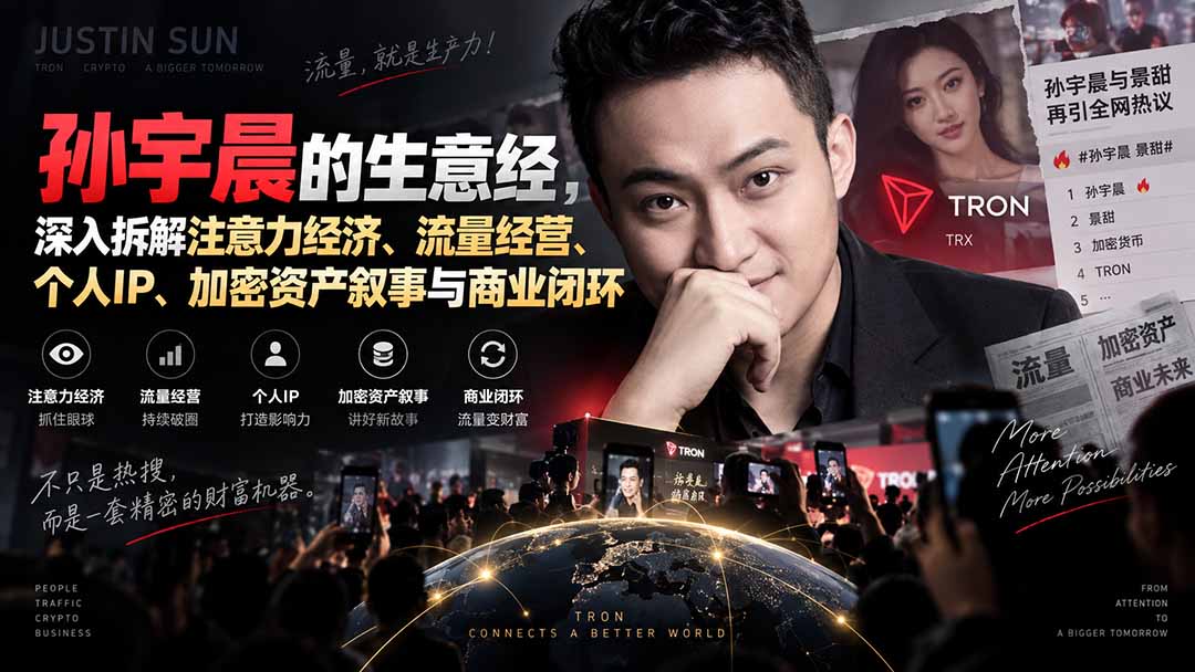 某星球精华文章——孙宇晨的生意经，深入拆解注意力经济、流量经营、个人IP、加密资产叙事与商业闭环-副业网创