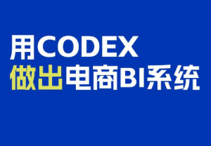 电商108将·用Codex做出电商BI系统-副业网创