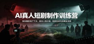 AI真人短剧制作训练营：复刻爆款丧尸下乡，剧本人物分镜，视频生成与后期全流程-副业网创