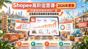 Shopee高阶运营课-更新9月,从基础搭建到高阶广告,全链路实操破解流量销量瓶颈-副业网创