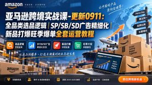 skyla亚马逊跨境实战课-更新0927：全品类选品逻辑｜SP/SB/SD广告精细化｜新品打爆旺季爆单全套运营教程-副业网创