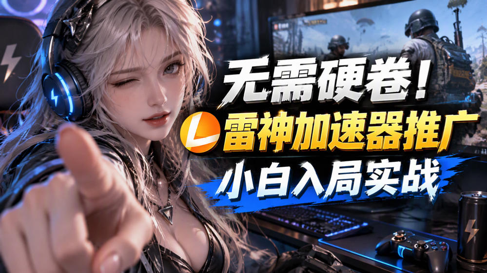 无需硬卷！雷神加速器推广，小白入局实战一天也能几十r-副业网创