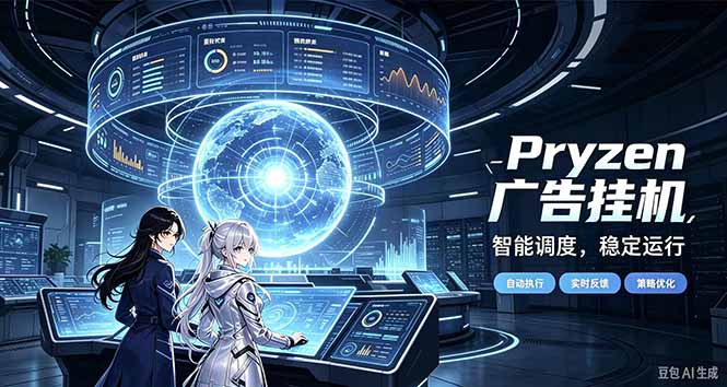 Pryzen广告全自动挂机给自己一个交代，门槛低，零基础小白也可以快速上手-副业网赚