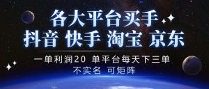 抖音买手项目，一单利润20左右，单号每天下三单，可矩阵，稳定适合长期副业【揭秘】-副业网创