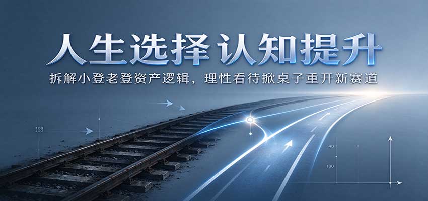 人生选择认知提升：拆解小登老登资产逻辑，理性看待掀桌子重开新赛道-副业网赚