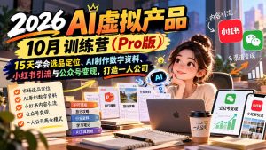 2026AI虚拟产品10月训练营(Pro版-副业网赚