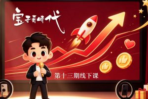宝子哥抖音直播第13期VIP线下课9月5-6日,26年最值得看的直播课程,快速突破直播间流量瓶颈,打造高效起号闭环-副业网创