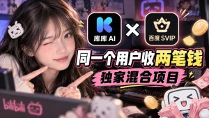 库库AI×百度SVIP：同一个用户收两笔钱，独家混合项目-副业网赚