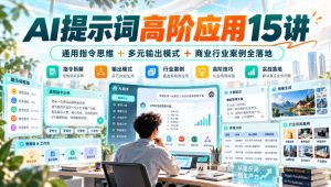 AI提示词高阶应用15讲｜通用指令思维+多元输出模式+商业行业案例全落地-副业网创