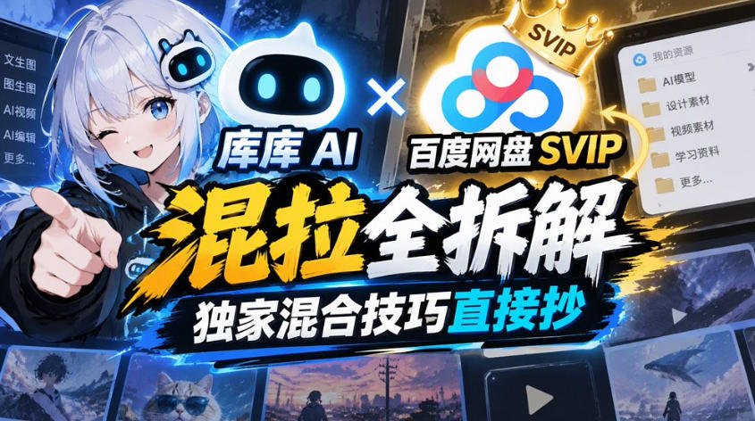 库库AI×百度网盘SVIP混拉全拆解，独家混合技巧直接抄-副业网创