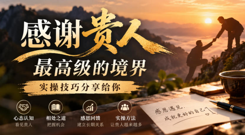 某公众号付费文章：感谢贵人最高级的境界，实操技巧分享给你-副业网创