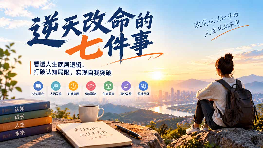 付费文章:逆天改命的七件事,看透人生底层逻辑,打破认知局限,实现自我突破-副业网创