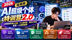 2026AI超级个体特训营2.0:从零搭建专属AI大脑、个人知识库、写作工作流,实现一人高效创作-副业网赚
