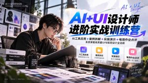 【无水印】AI+UI设计师进阶训练营-第4期：AI工具应用+案例拆解+实操演示+作业点评，掌握高质量UI与视觉设计全流程-副业网创