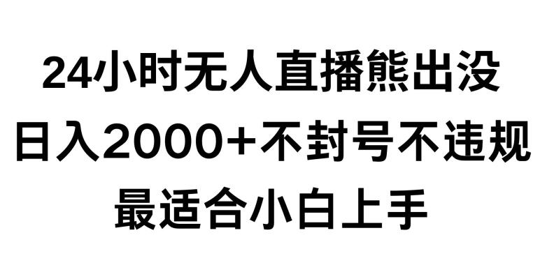 快手24小时无人直播熊出没，不封直播间，不违规，日入2000+，最适合小白上手，保姆式教学【揭秘】-副业网创