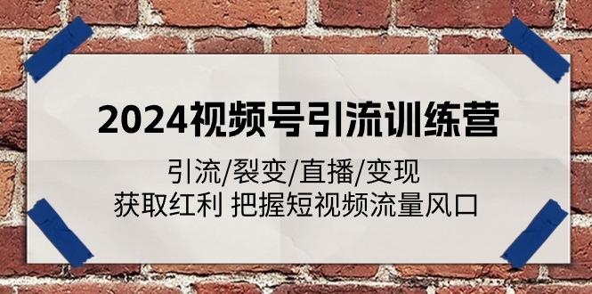 2024视频号引流训练营：引流/裂变/直播/变现 获取红利 把握短视频流量风口-副业网创