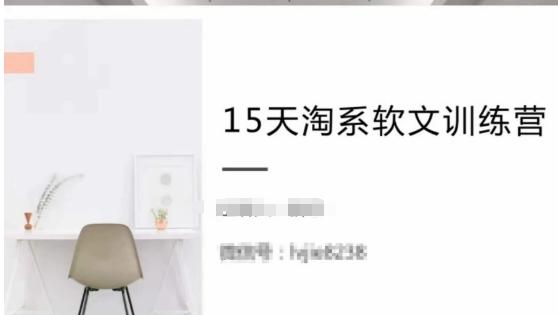15天淘系软文训练营，跟年入50万的淘系软文导师，学习月收过万的淘系软文-副业网创