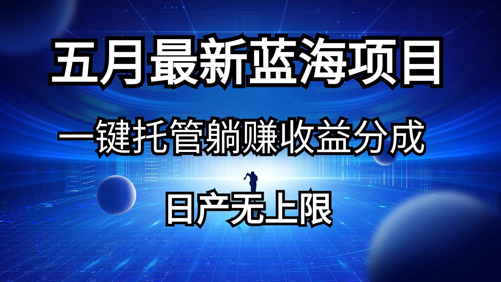 五月刚出最新蓝海项目一键托管 躺赚收益分成 日产无上限-副业网创