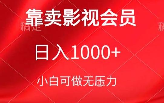 靠卖影视会员，日入1000+，落地保姆级教程，新手可学【揭秘】-副业网创