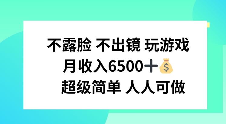 不露脸 不出境 玩游戏，月入6500 超级简单 人人可做【揭秘】-副业网创