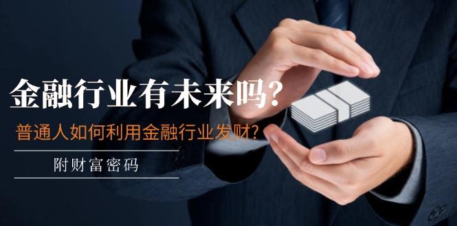 某付费文章：金融行业有未来吗？普通人如何利用金融行业发财?(附财富密码-副业网创