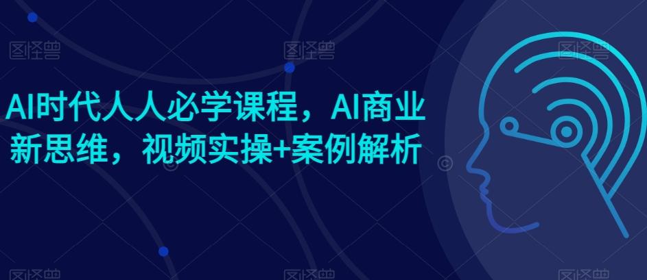 AI时代人人必学课程，AI商业新思维，视频实操+案例解析【赠AI商业爆款案例】-副业网创