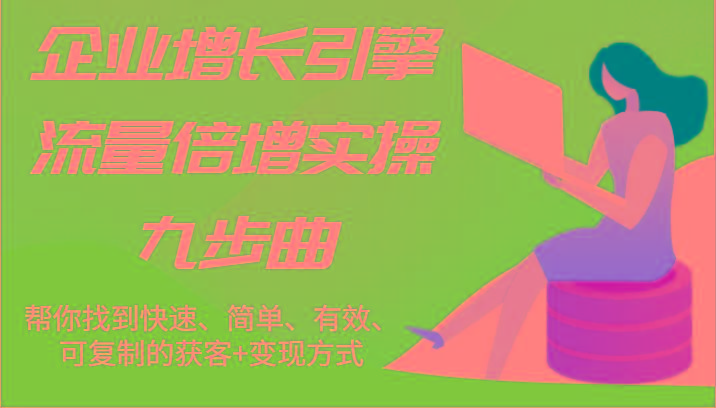 企业增长引擎流量倍增实操九步曲，帮你找到快速、简单、有效、可复制的获客+变现方式-副业网创