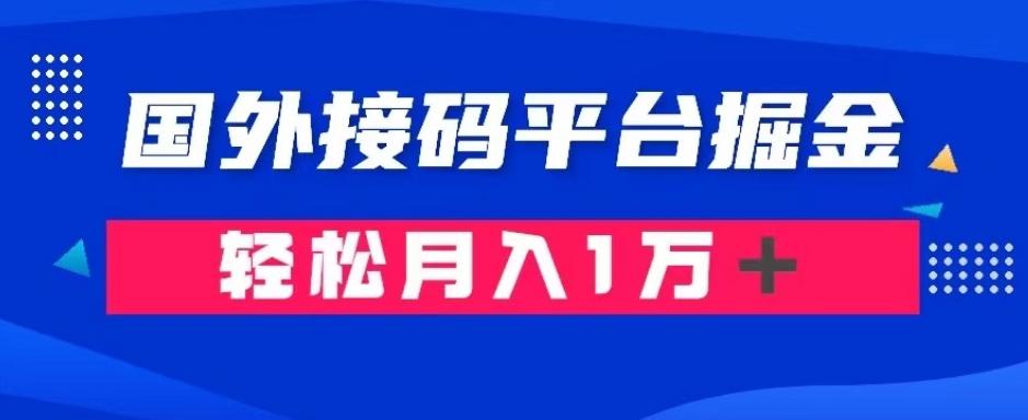 通过国外接码平台掘金：成本1.3，利润10＋，轻松月入1万＋【揭秘】-副业网创