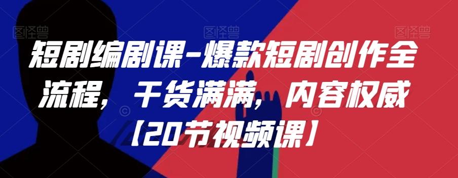 短剧编剧课-爆款短剧创作全流程，干货满满，内容权威【20节视频课】-副业网创