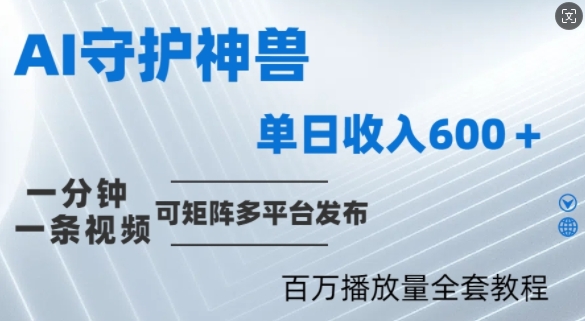 制作各省守护神，100多W播放量的视频只需要1分钟就能完成【揭秘】-副业网创