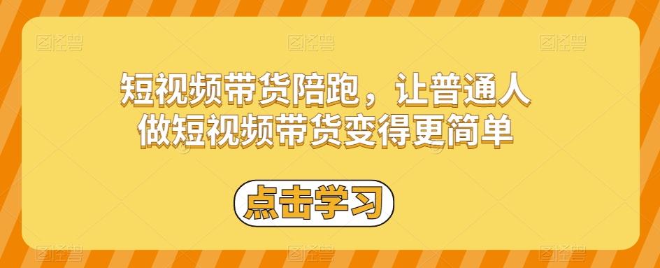 短视频带货陪跑，让普通人做短视频带货变得更简单-副业网创