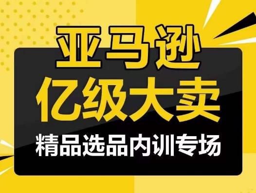 亚马逊亿级大卖-精品选品内训专场，亿级卖家分享选品成功之道-副业网创